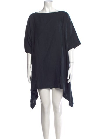 Pre-owned Eskandar Linen Mini Dress In Blue