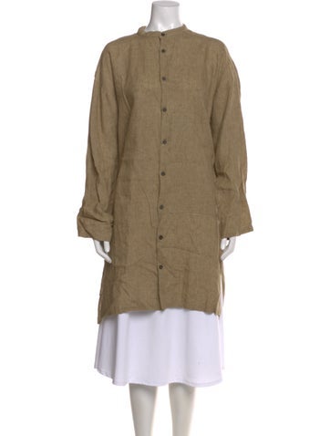 Pre-owned Eskandar Linen Long Sleeve Tunic In Neutral