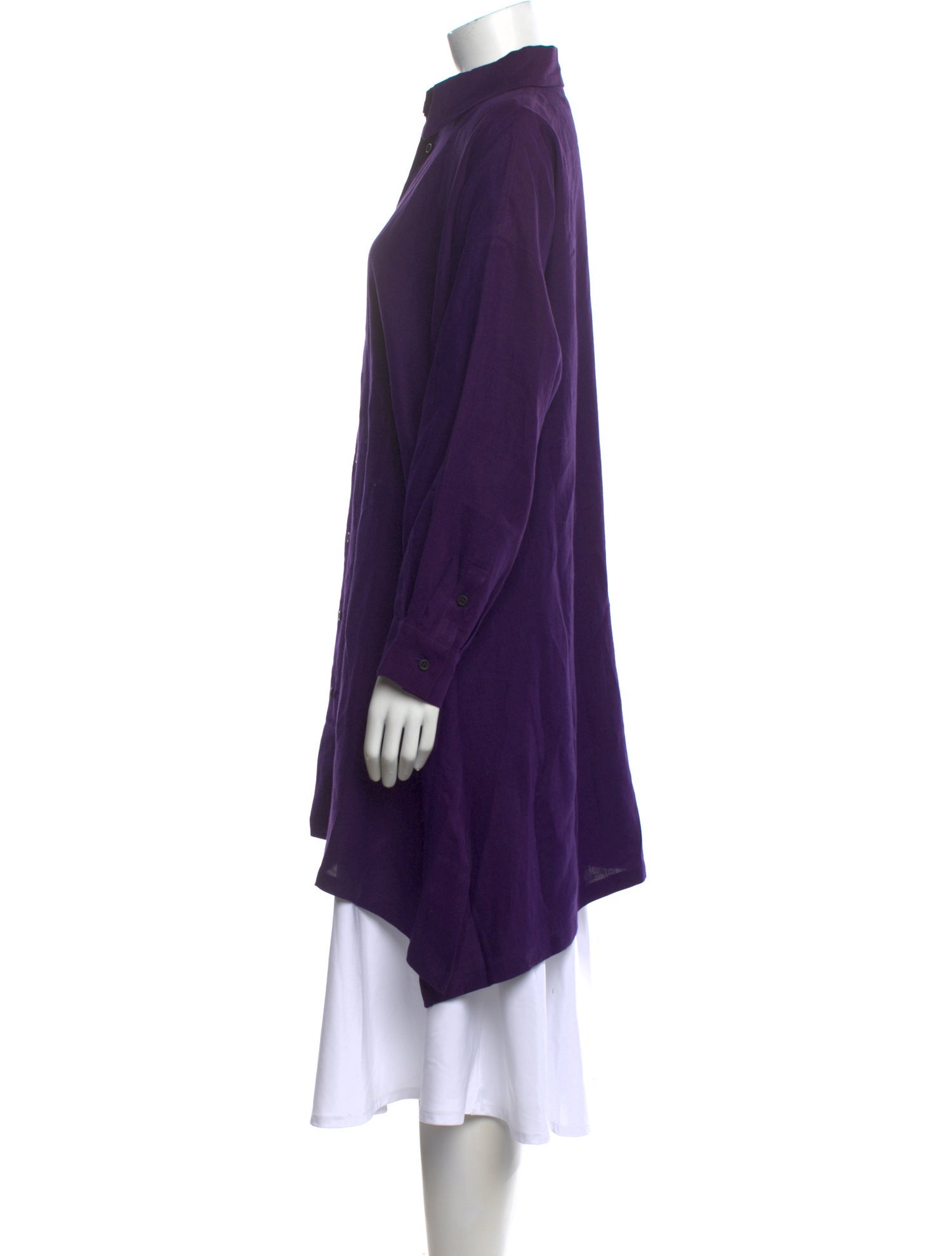 Eskandar Linen Long Sleeve Button-Up Top