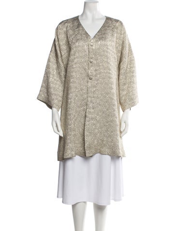 Pre-owned Eskandar Patterned Coat In Brown