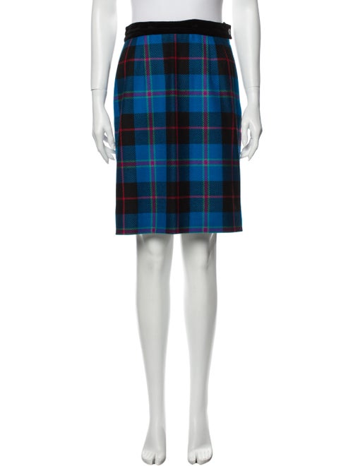 Escada Margaretha Ley Plaid Print Knee-Length Skir