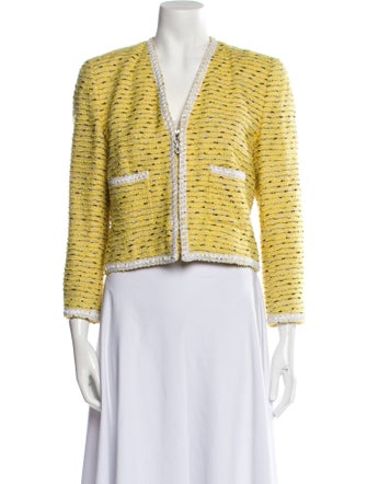 Escada Margaretha Ley Tweed Pattern Evening Jacket