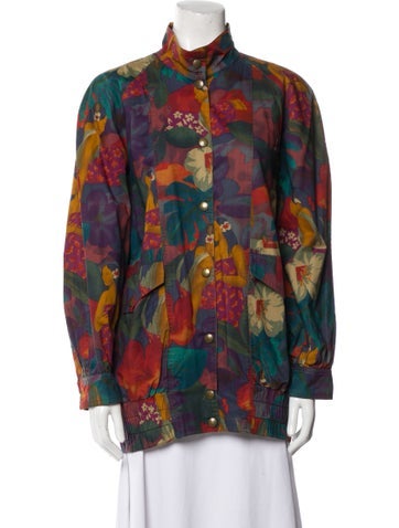 Escada Margaretha Ley Jackets Vintage Floral Print Jacket Us6, De36 | M