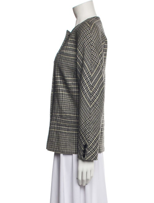 Escada Margaretha Ley Wool Houndstooth Print Coat
