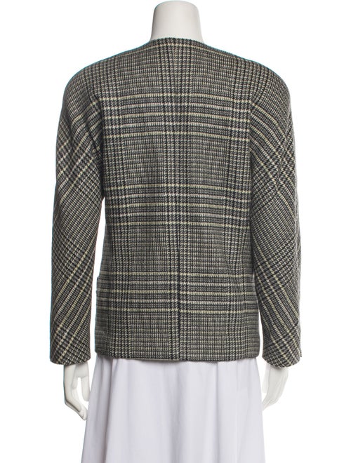 Escada Margaretha Ley Wool Houndstooth Print Coat