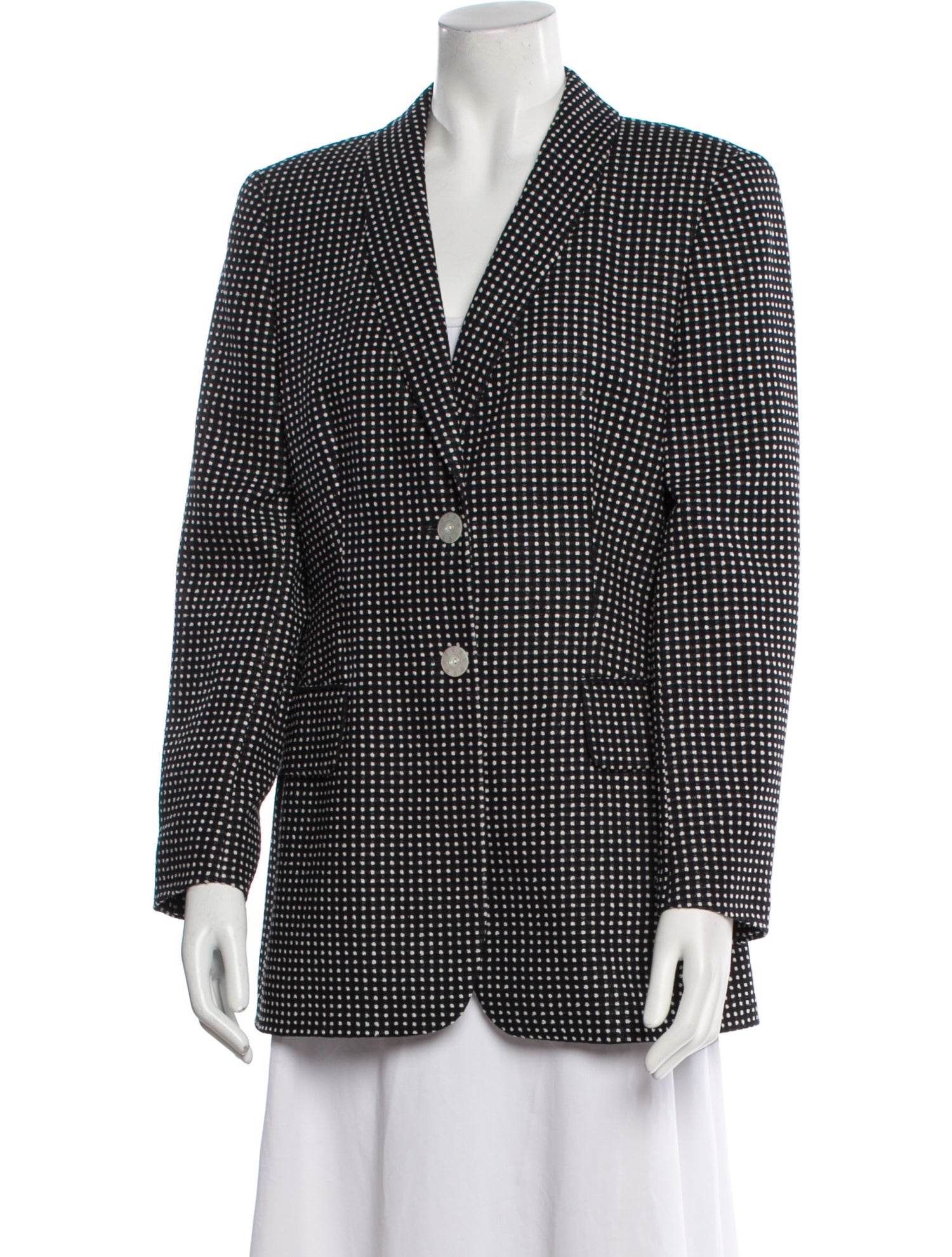 Escada Margaretha Ley Wool Polka Dot Print Blazer