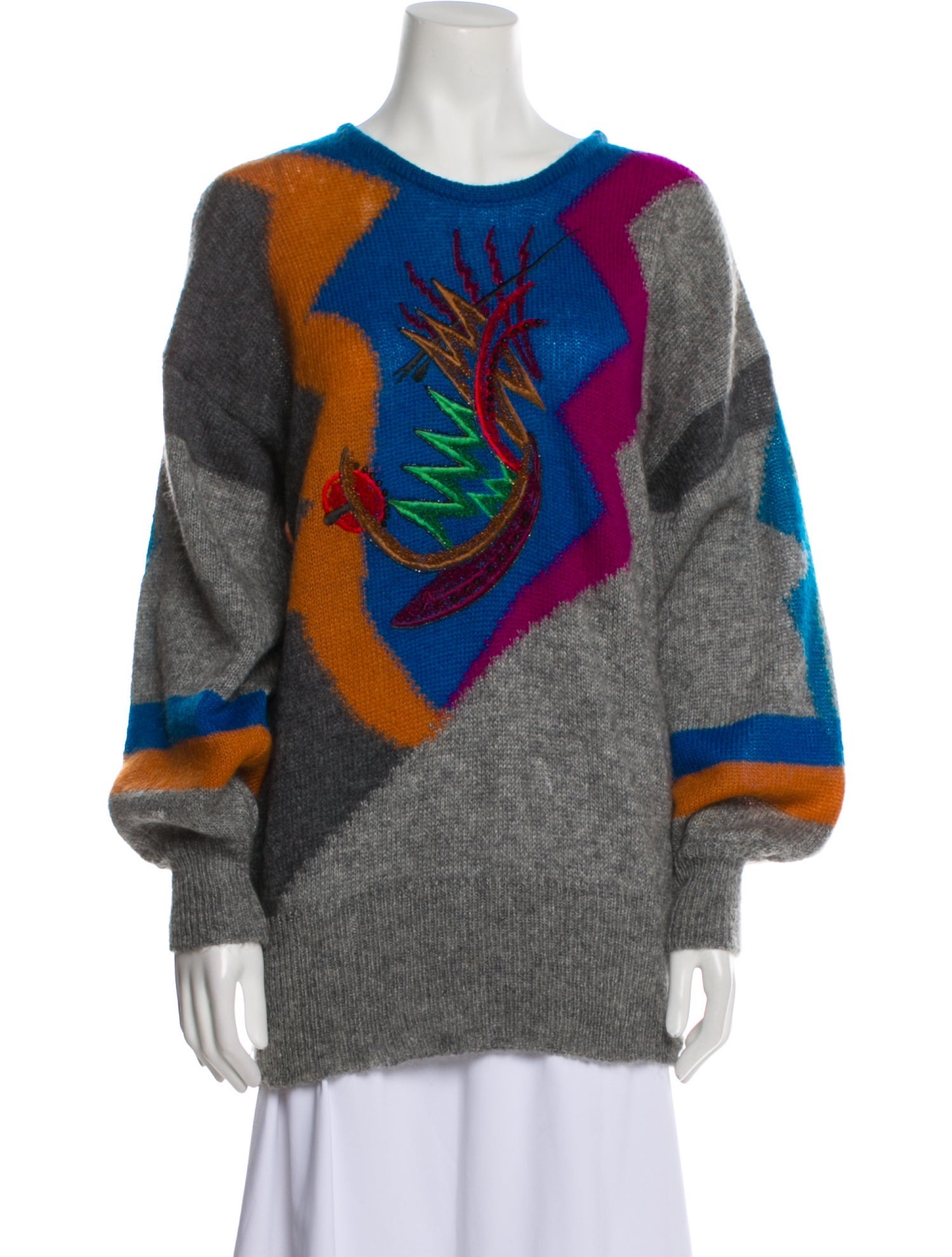 Escada Margaretha Ley Mohair Printed Sweater