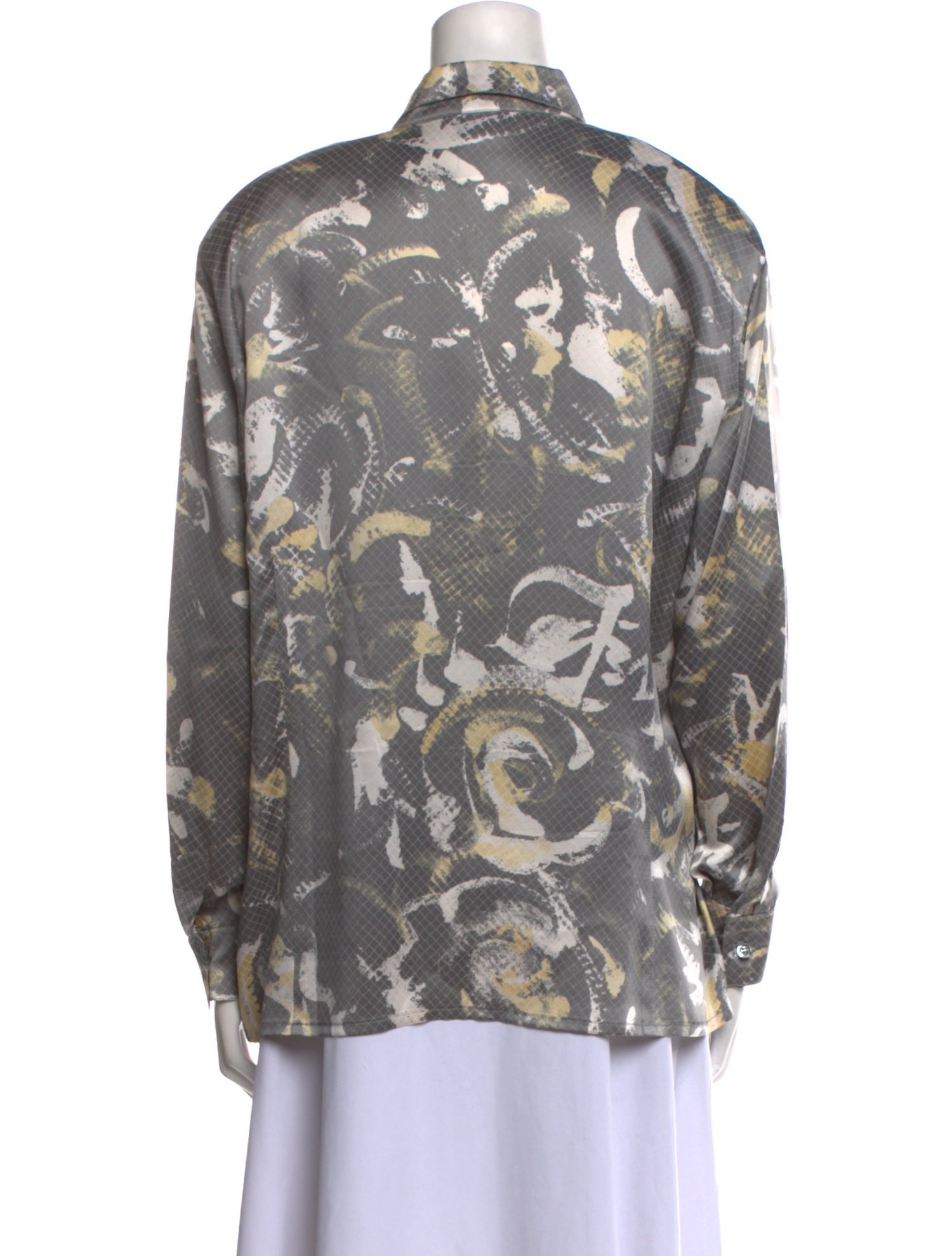 Escada Margaretha Ley Silk Printed Button-Up Top