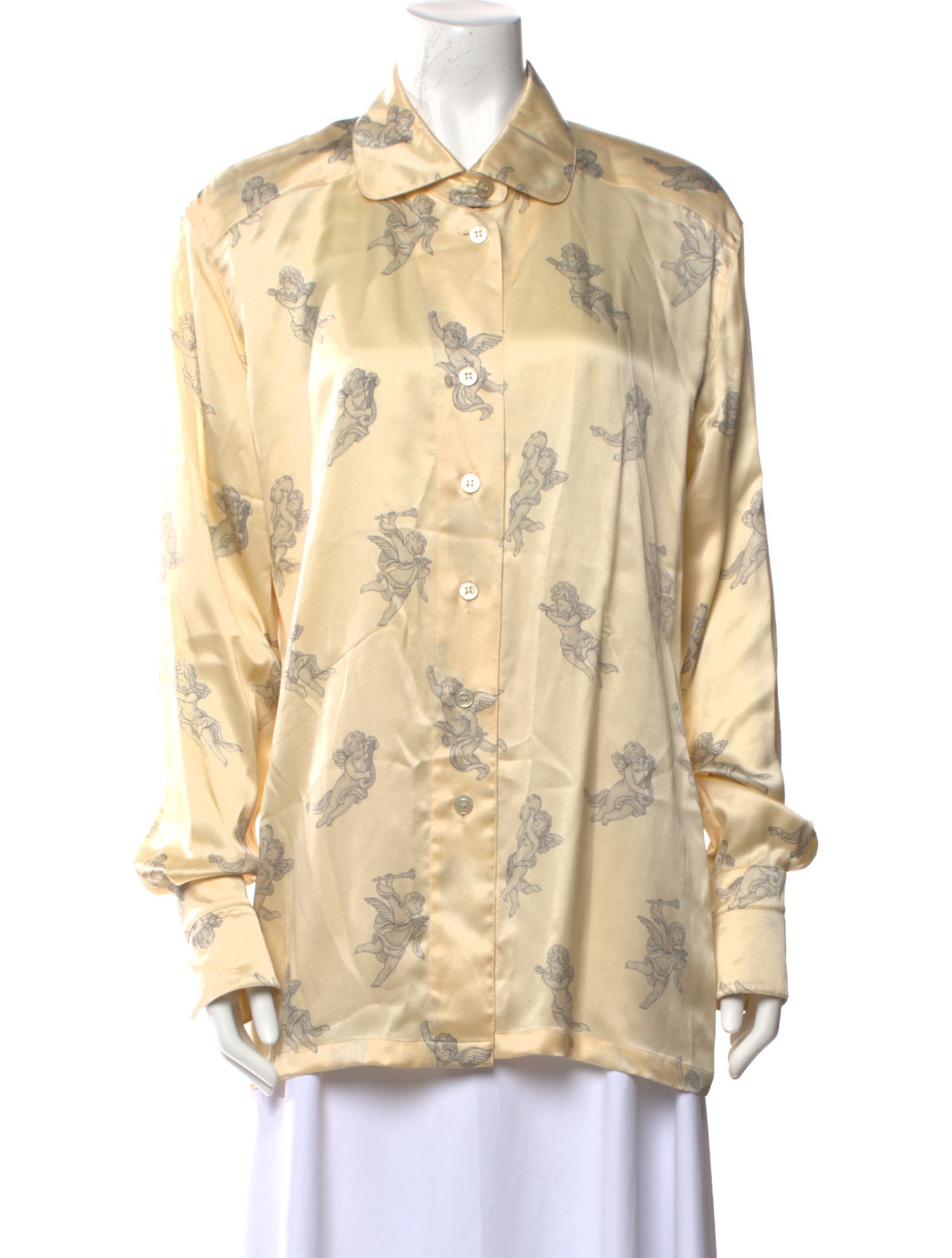 Escada Margaretha Ley Silk Printed Button-Up Top
