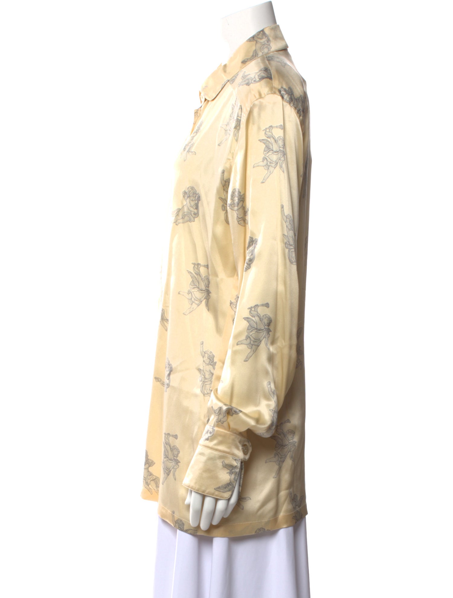 Escada Margaretha Ley Silk Printed Button-Up Top