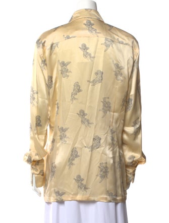 Escada Margaretha Ley Silk Printed Button-Up Top