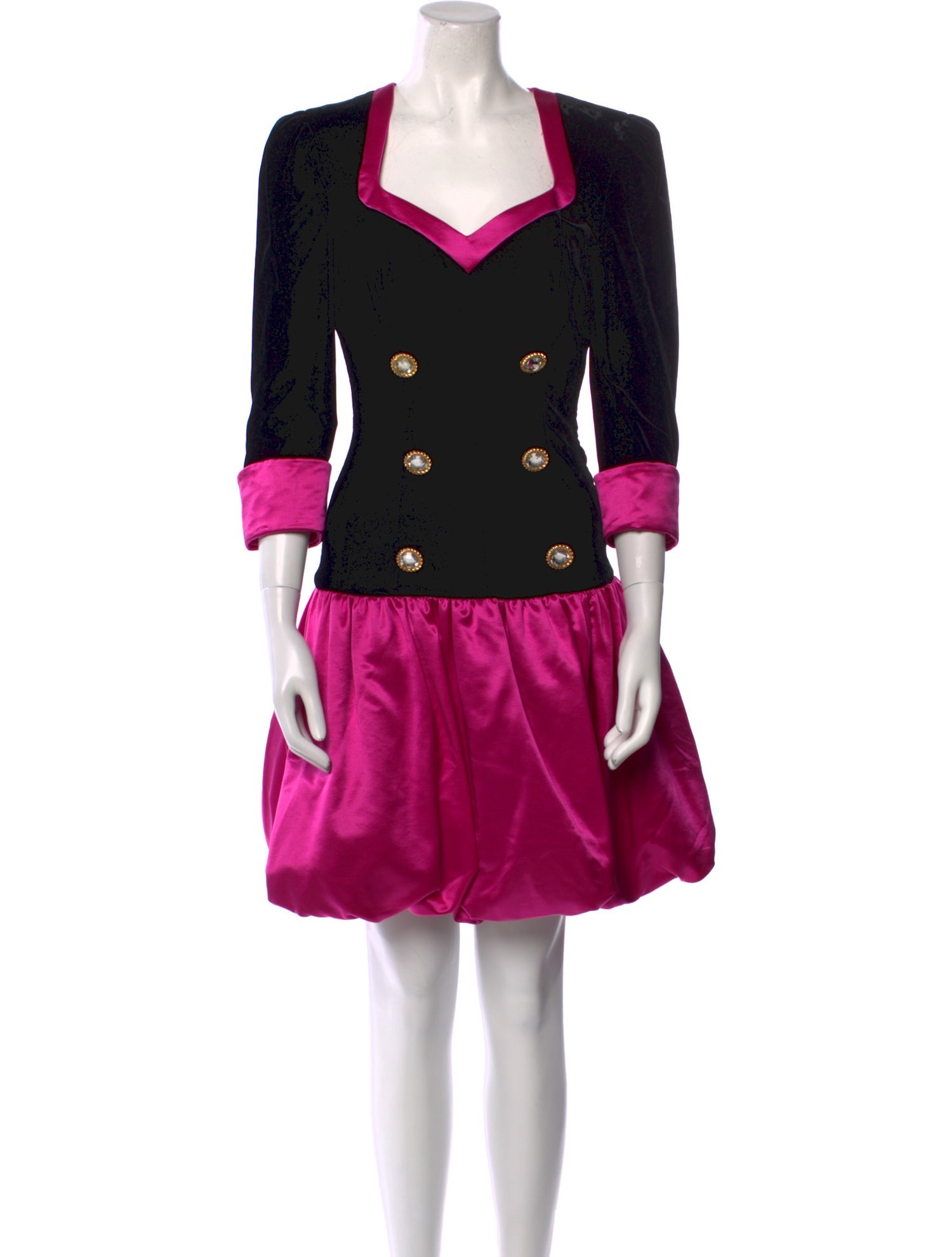 Escada Margaretha Ley Colorblock Pattern Mini Dress