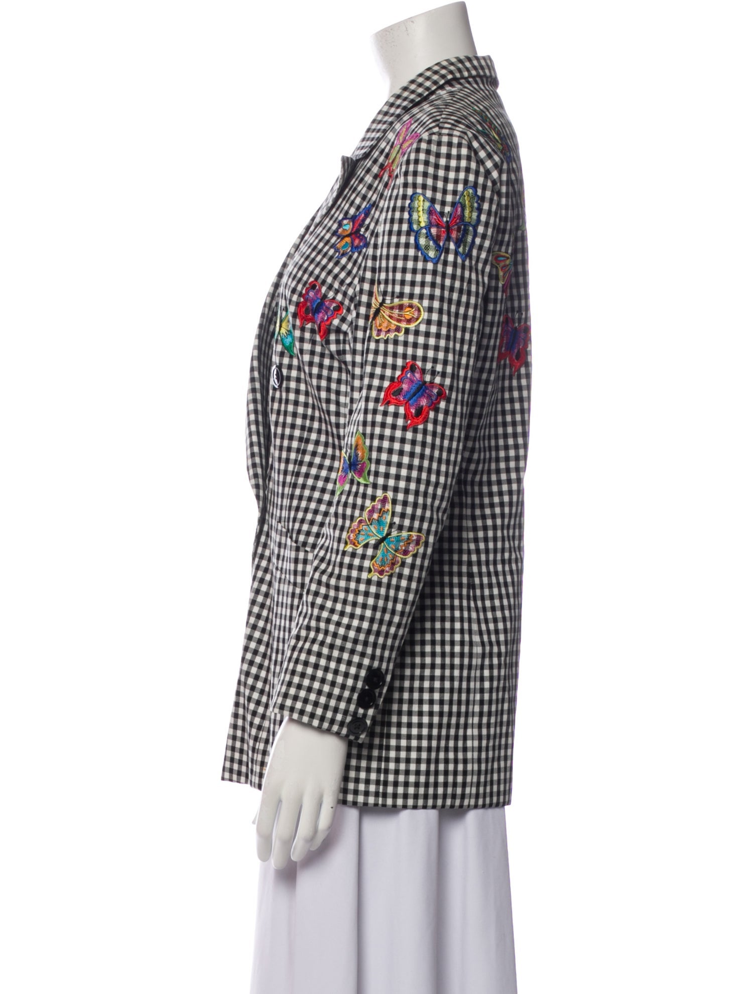 Escada Margaretha Ley Plaid Print Blazer
