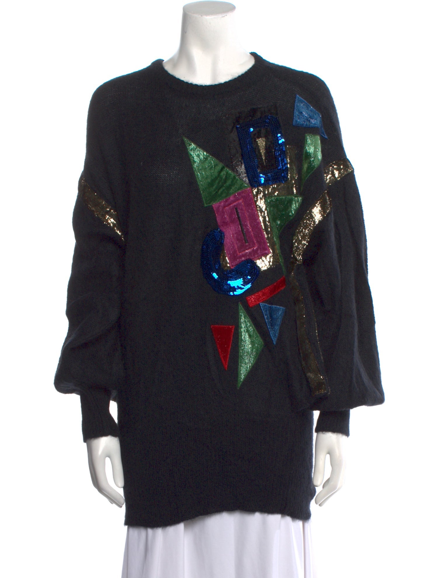 Escada Margaretha Ley Vintage Graphic Print Sweater