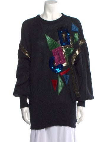 Escada Margaretha Ley Knitwear Vintage Graphic Print Sweater Us8, De38 | M