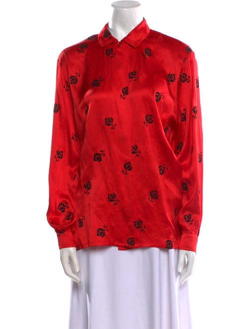 Escada Margaretha Ley Silk Printed Button-Up Top