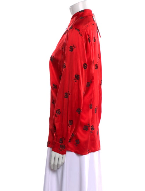 Escada Margaretha Ley Silk Printed Button-Up Top