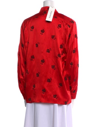 Escada Margaretha Ley Silk Printed Button-Up Top