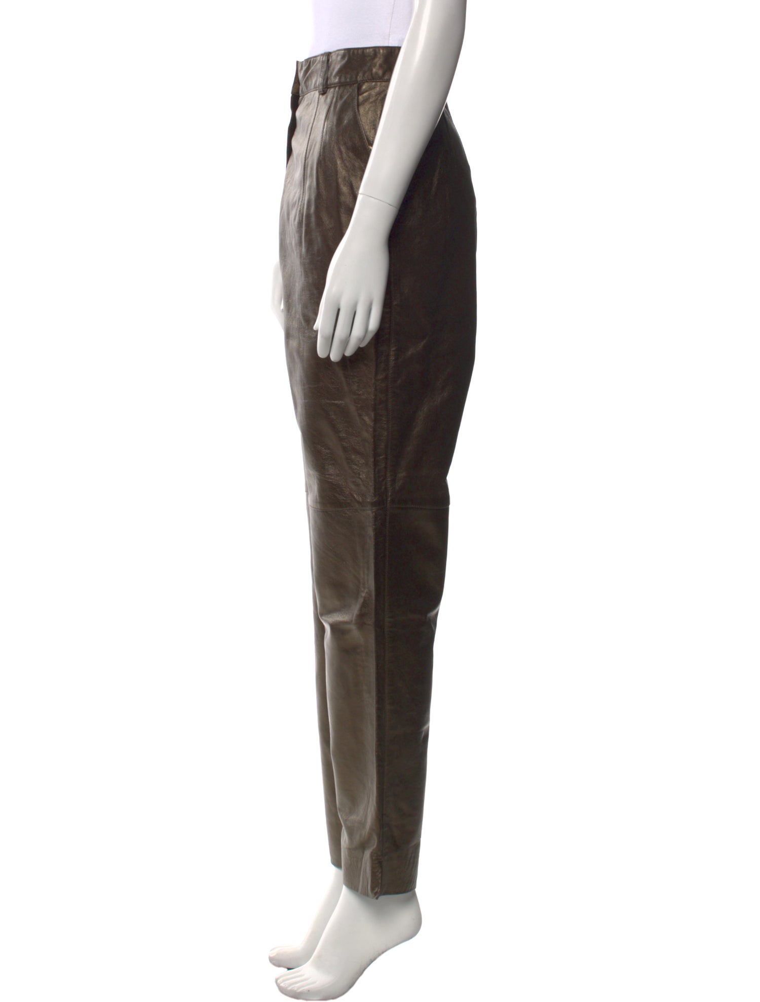 Escada Margaretha Ley Leather Straight Leg Pants