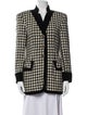 Escada Margaretha Ley Houndstooth Print Coat