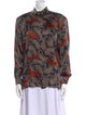 Escada Margaretha Ley Paisley Print Long Sleeve Button-Up Top