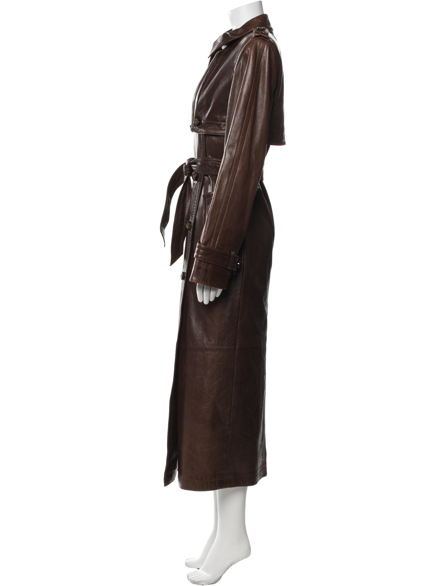 Escada Margaretha Ley Leather Trench Coat