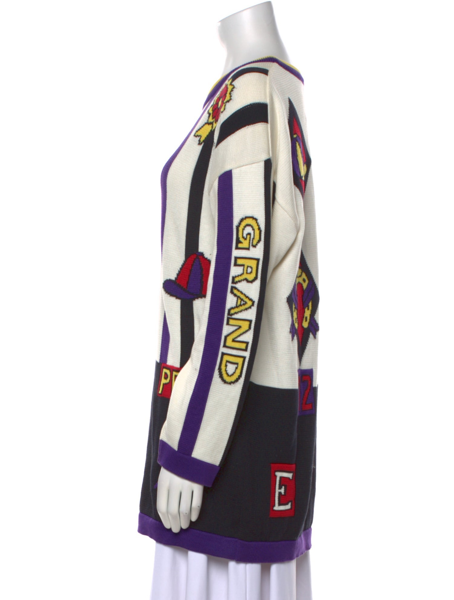 Escada Margaretha Ley Printed Crew Neck Sweater