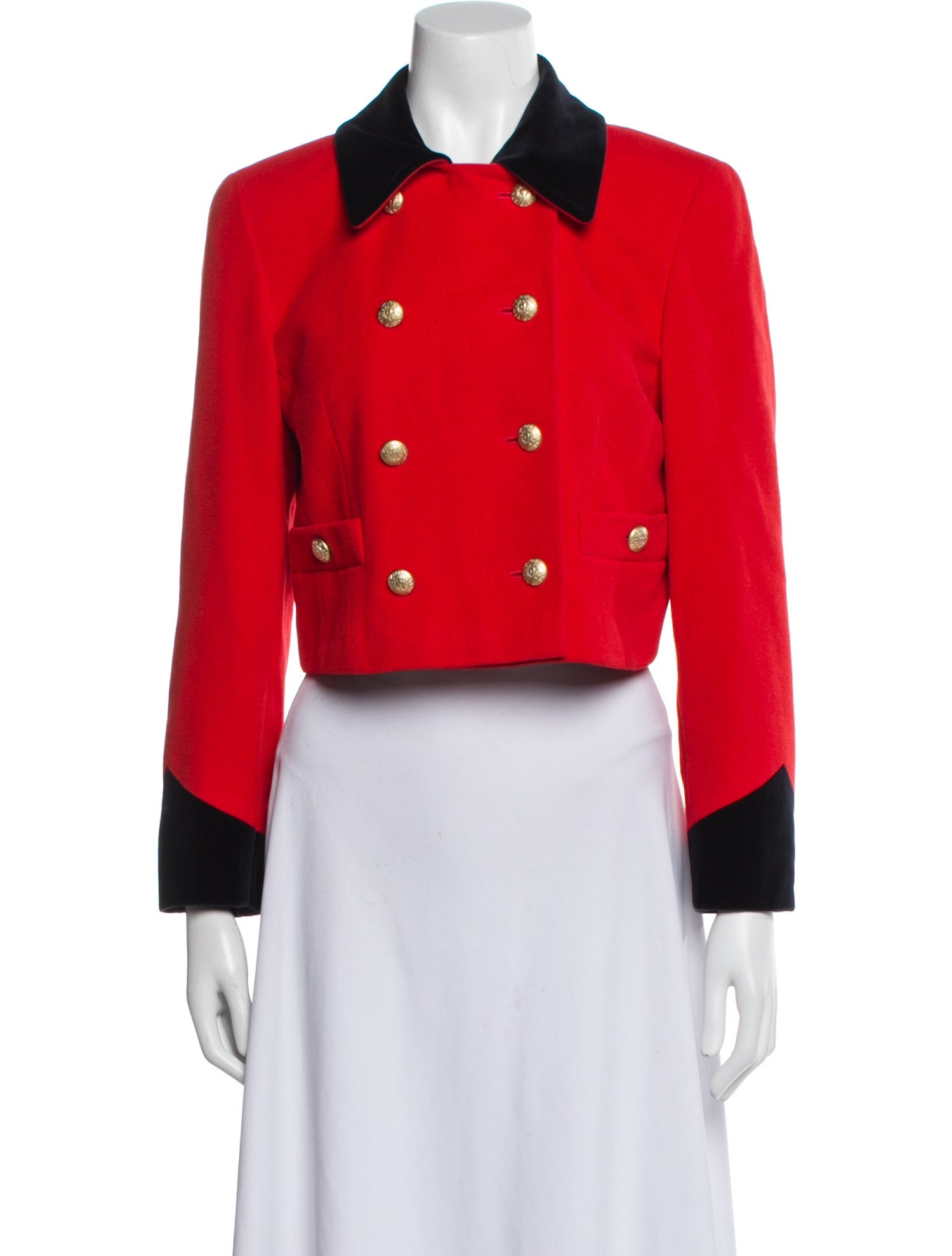 Escada Margaretha Ley Wool Colorblock Pattern Evening Jacket