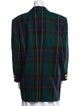 Escada Margaretha Ley Wool Plaid Print Blazer