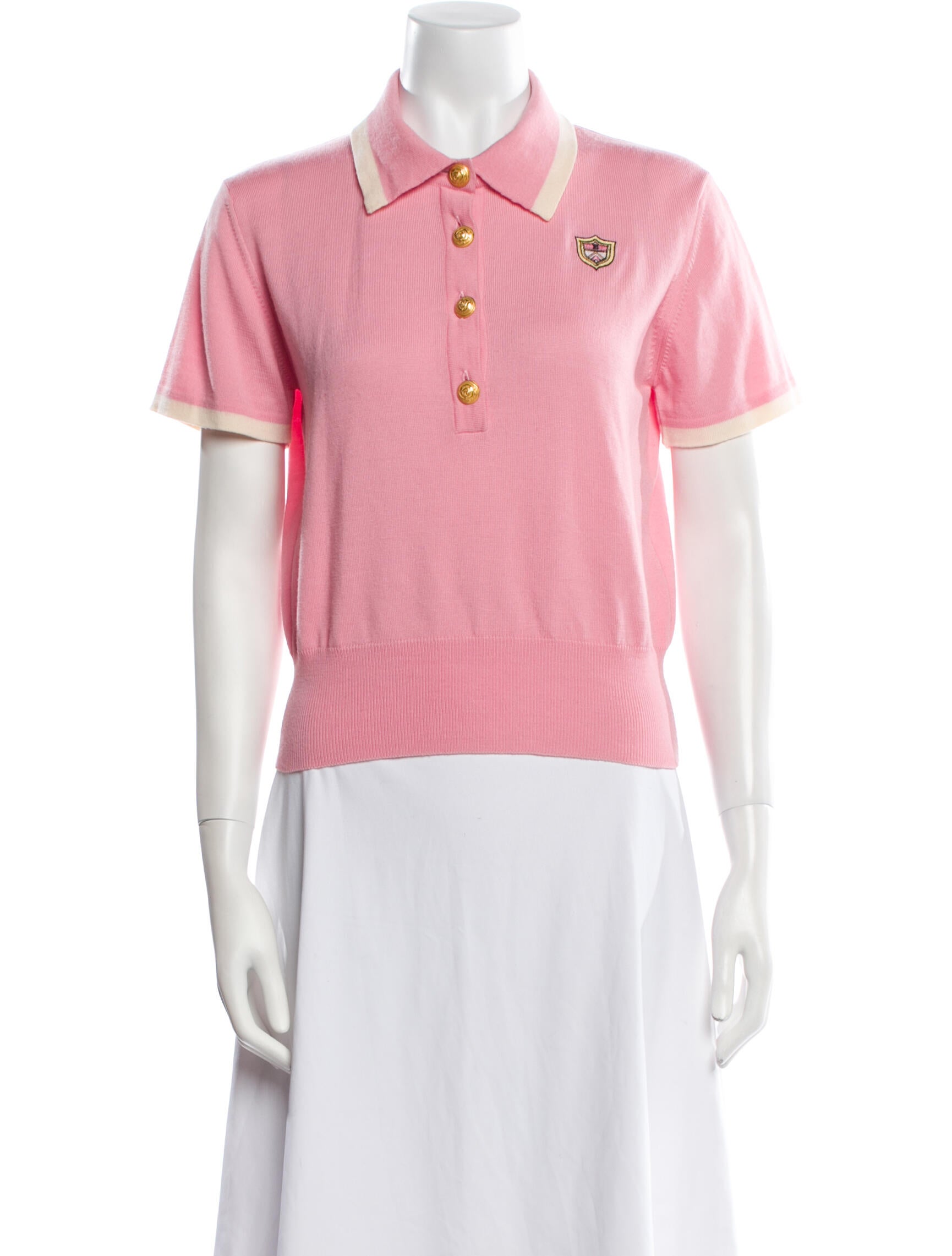 Escada Margaretha Ley Wool Short Sleeve Polo