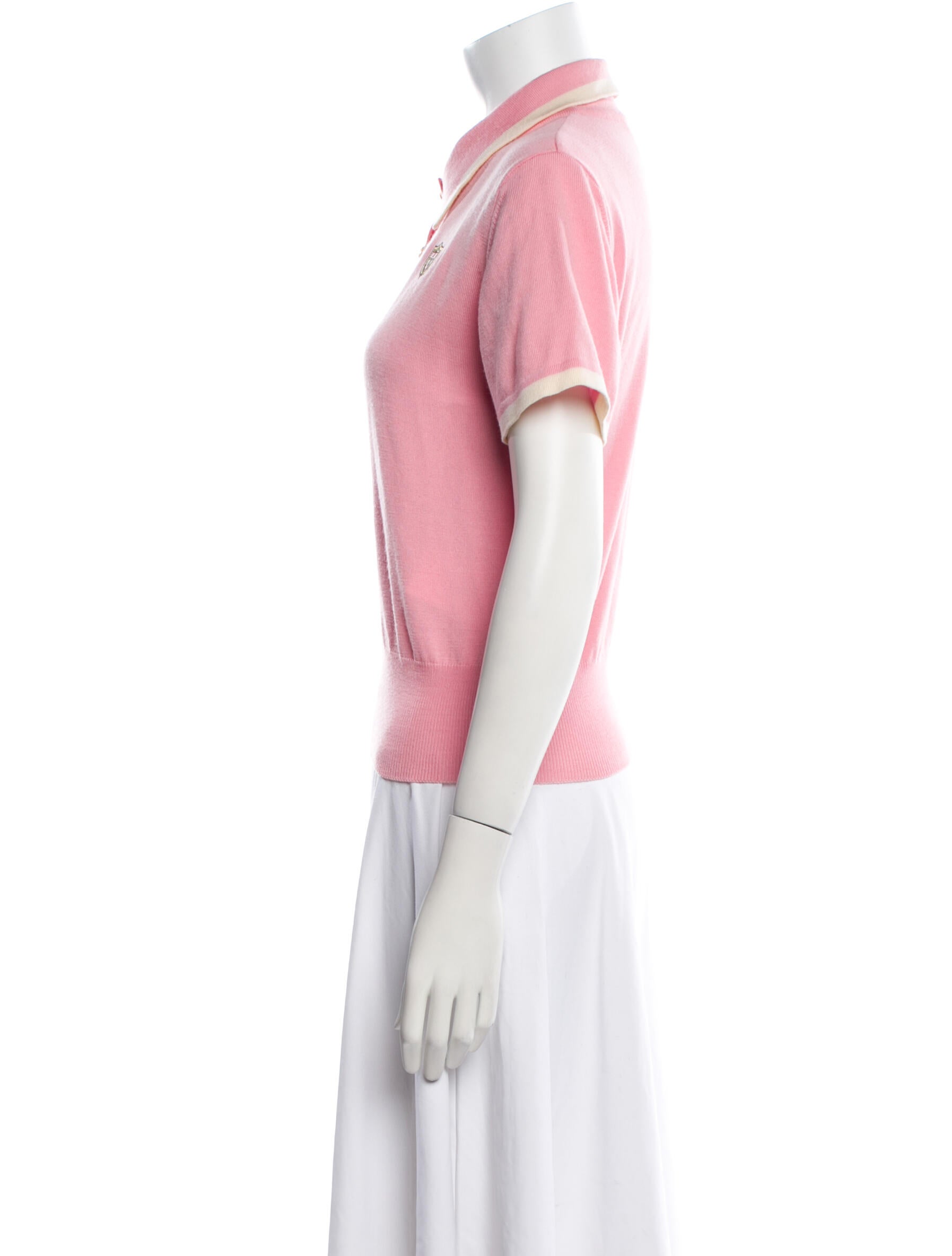 Escada Margaretha Ley Wool Short Sleeve Polo