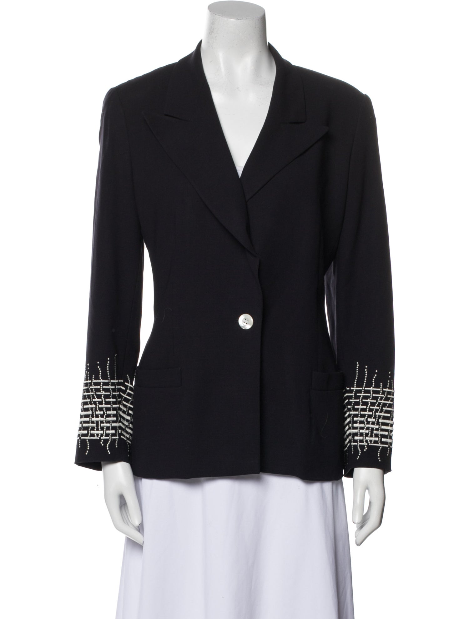 Escada Margaretha Ley Wool Graphic Print Blazer