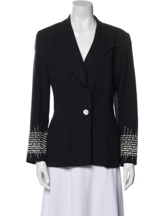 Escada Margaretha Ley Wool Graphic Print Blazer