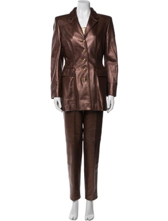 Escada Margaretha Ley Leather Pantsuit