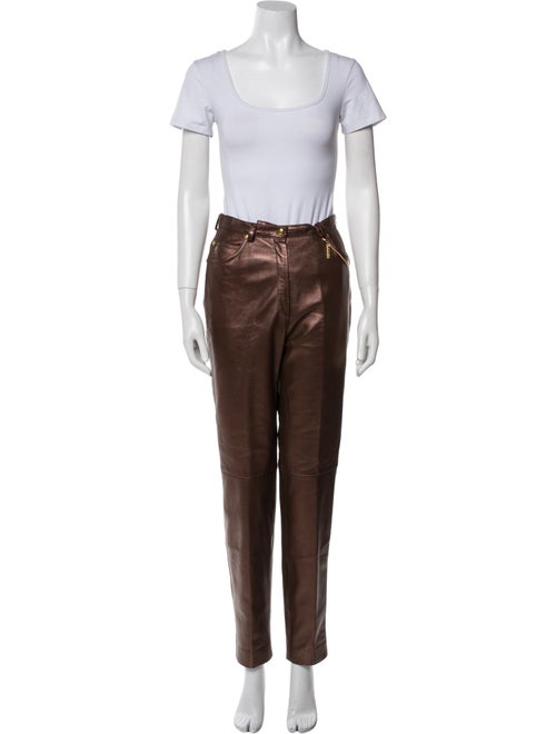 Escada Margaretha Ley Leather Pantsuit