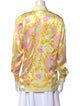 Escada Margaretha Ley Printed Three-Quarter Sleeve Button-Up Top