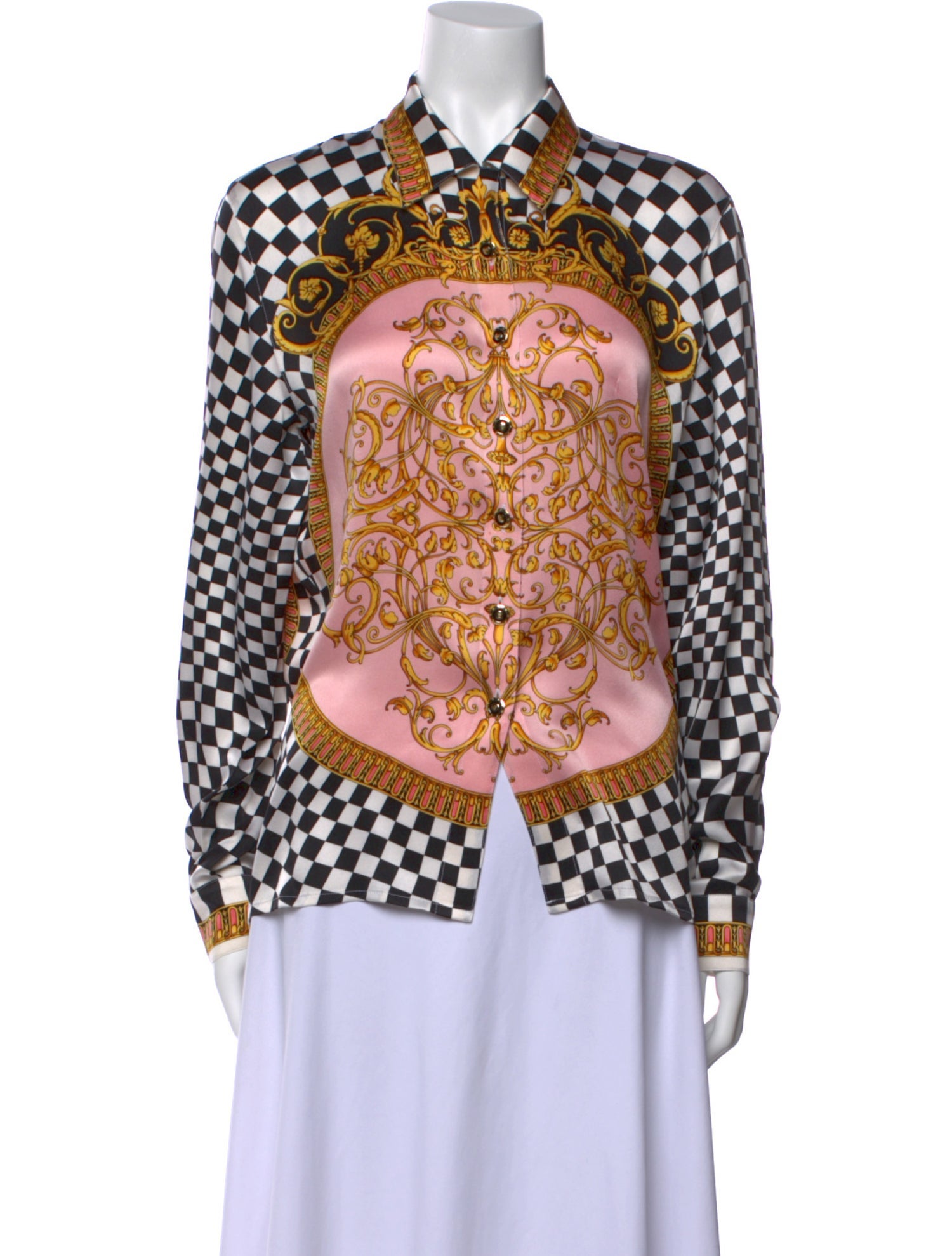 Escada Margaretha Ley Silk Printed Button-Up Top