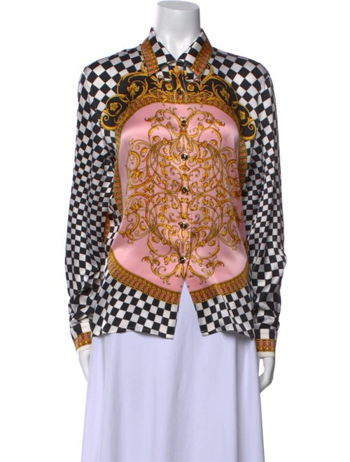 Escada Margaretha Ley Silk Printed Button-Up Top