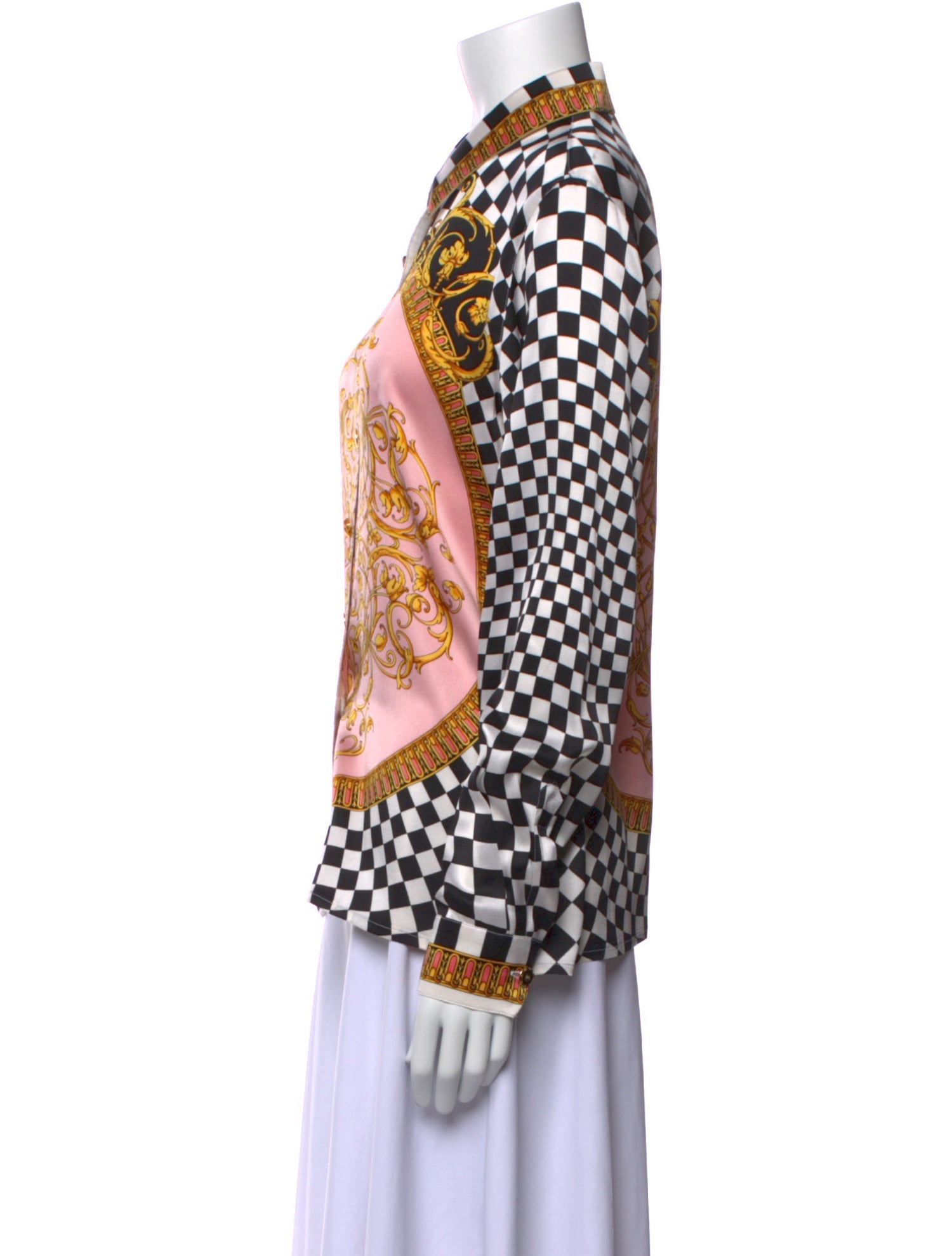 Escada Margaretha Ley Silk Printed Button-Up Top