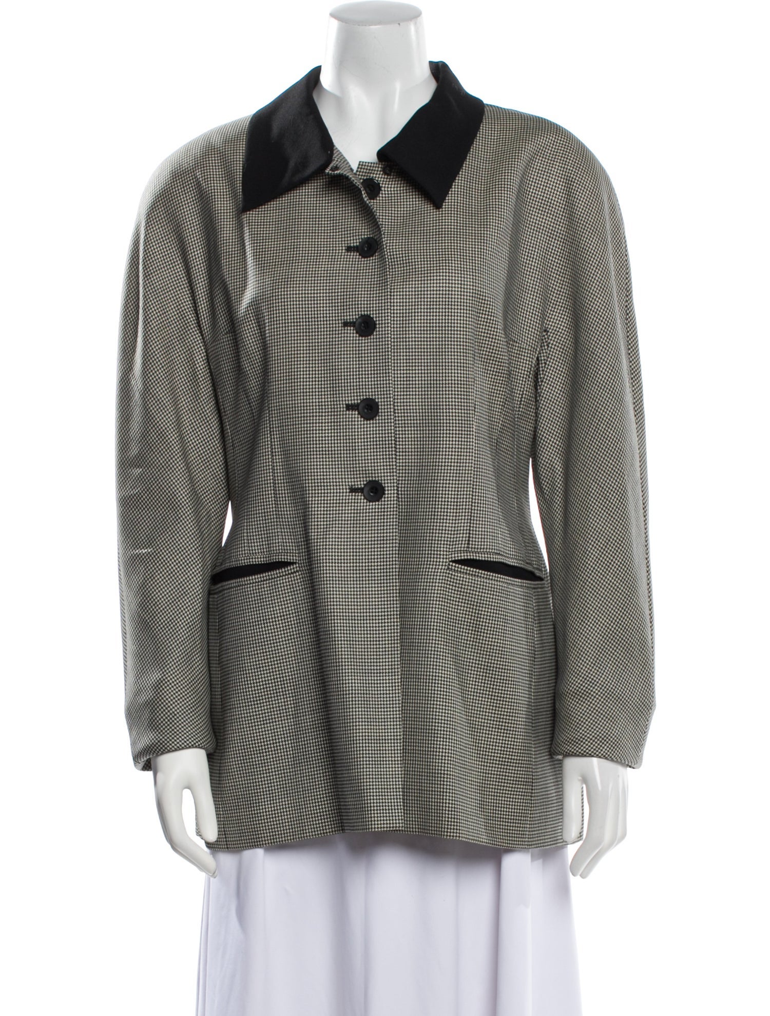 Escada Margaretha Ley Houndstooth Print Blazer