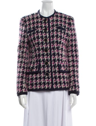 Escada Margaretha Ley Houndstooth Print Evening Jacket