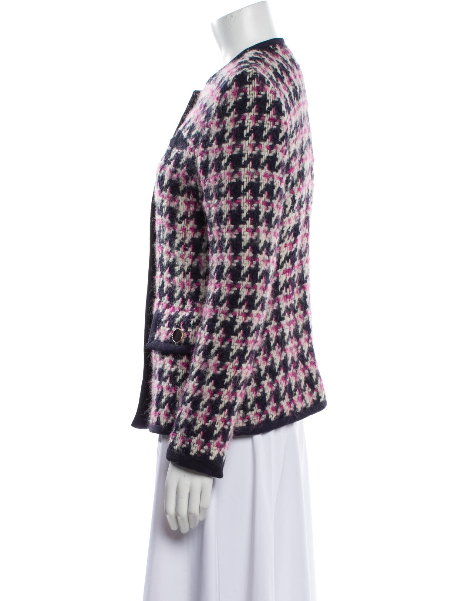 Escada Margaretha Ley Houndstooth Print Evening Jacket