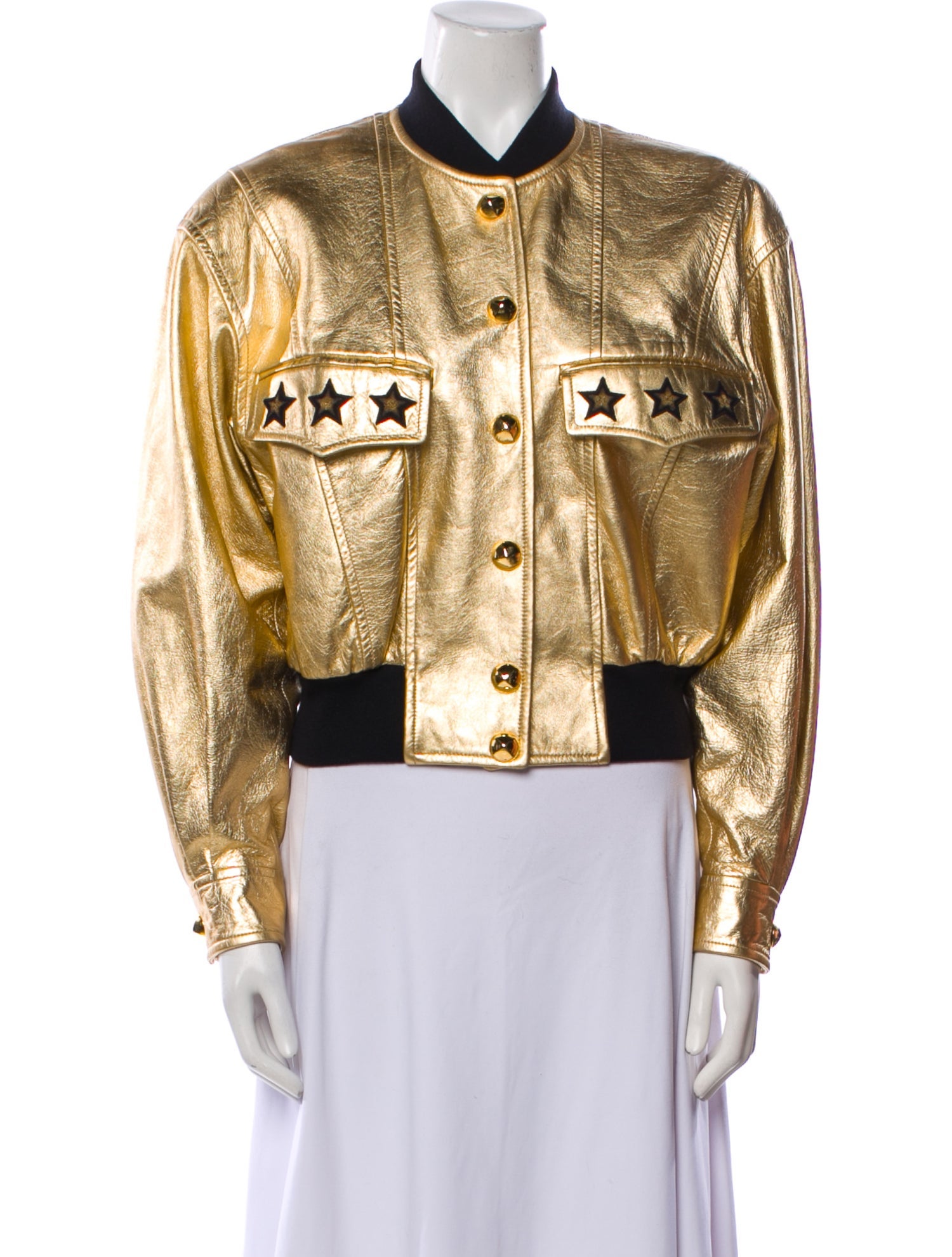 Escada Margaretha Ley Leather Bomber Jacket