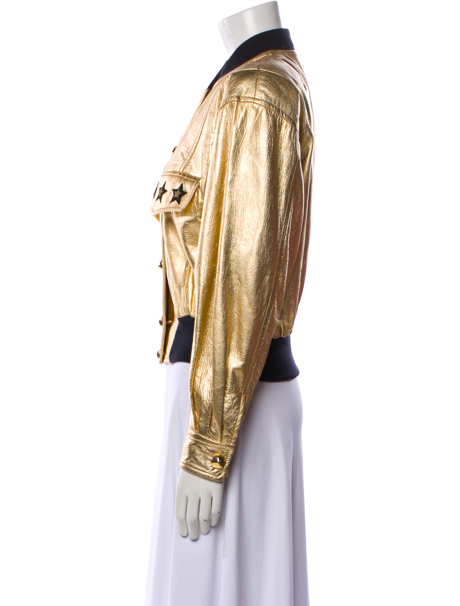 Escada Margaretha Ley Leather Bomber Jacket