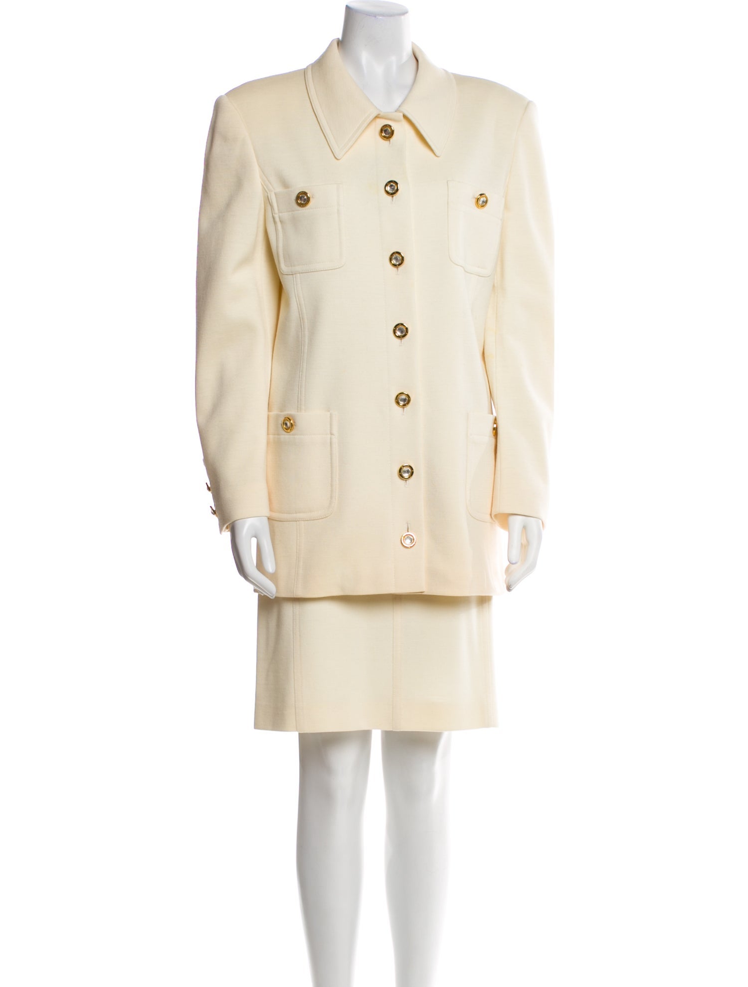 Escada Margaretha Ley Vintage Wool Skirt Suit