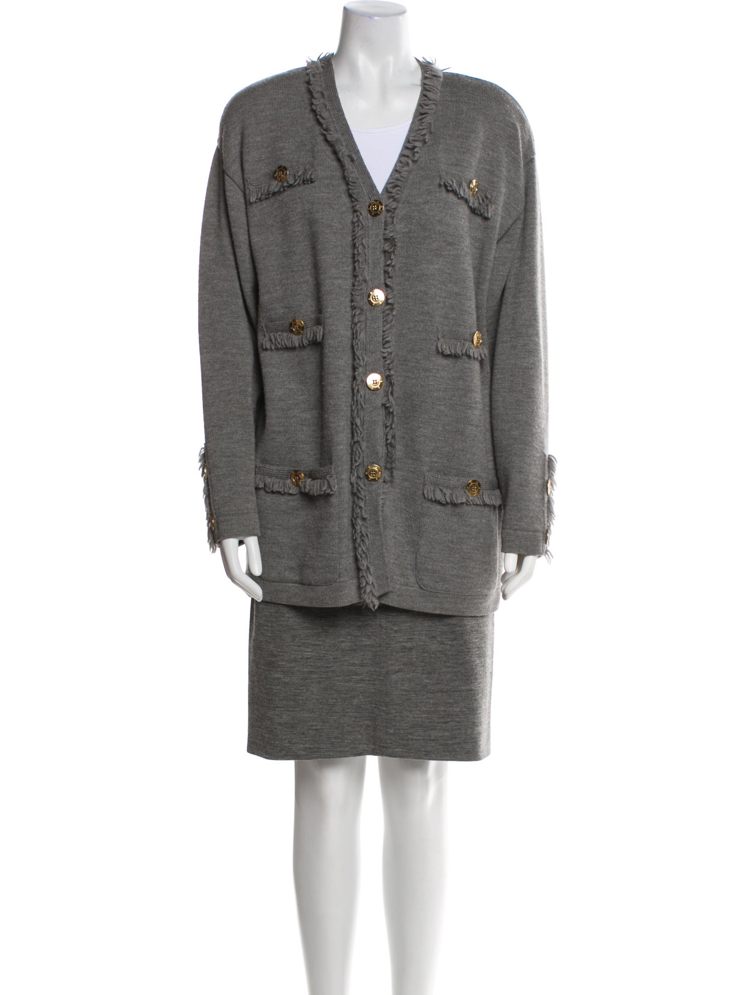 Escada Margaretha Ley Vintage Wool Skirt Suit
