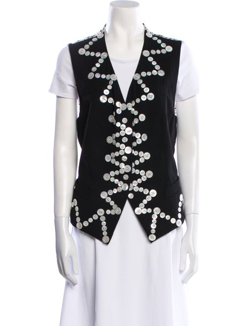 Escada Margaretha Ley Wool Floral Print Vest