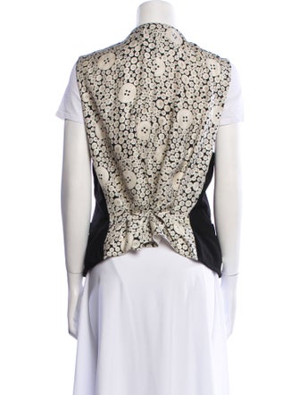 Escada Margaretha Ley Wool Floral Print Vest