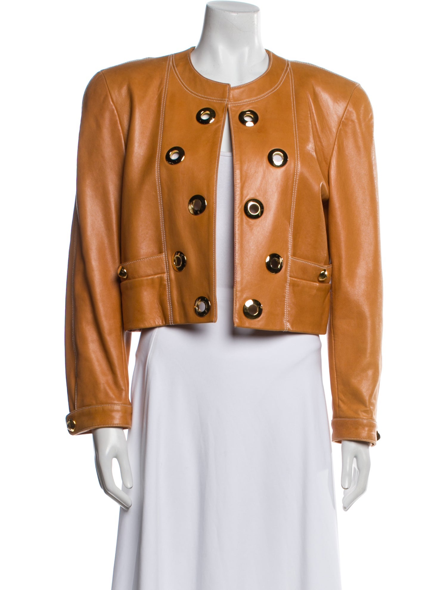 Escada Margaretha Ley Vintage Leather Evening Jacket