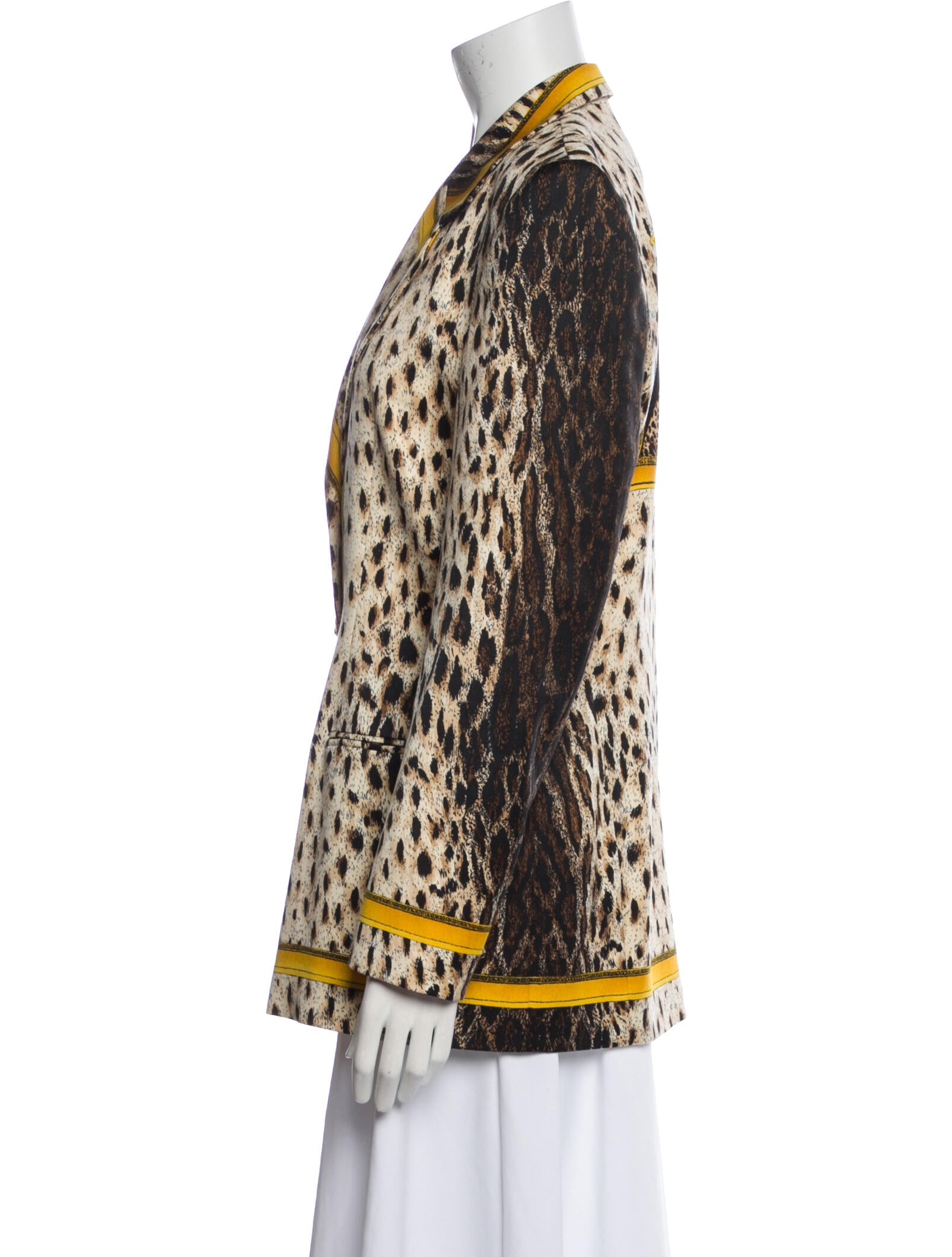 Escada Margaretha Ley Wool Animal Print Blazer